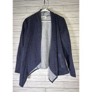 BB Dakota Gray Cardigan Sweater Size Sm Womens Waterfall front‎ Wool Blend